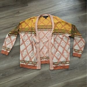 Forever 21 Multicolored Open Front Knot Cardigan Women Small